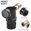 G1/2''-14 Compressed Air Regulator, Adjustable Pressure Paintball HPA Regulator 40PSI To 150PSI, for Micro for MR for GEN2 Regulator With Foster Coupler And Remote Hose (1# Only Regulator) view 3