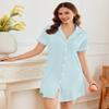 Ekouaer Nightgowns for Women Button Down Night Gowns Short Sleeve Sleepwear view 2