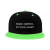 OCALL Make Orwell Fiction Again Flat Bill Hat Child Fashion Hip Hop Adjustable Flat Bill Hat Green view 2