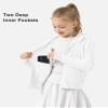 Rolanko Kids Zip Up Hoodie Sweatshirt with Thumb Holes, Light Sun Protective Jacket for Girls Active Tops(White,11-12 Y) view 4