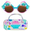PinkSheep Sunglasses for Girls, Baby Kids Polarized Sunglass with Case, Shell Glasses UV400 Protection Plastic Frame