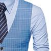 Maiyifu-GJ Mens Formal Suit Vest Business Dress Vest for Suit or Tuxedo (Checked Blue,Medium) view 3