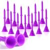 GKandi Golf Tees Plastic Tee 3 1/4 Inch 20 40 Pack Unbreakable Tee, Durable Stable Golf Tee Colors Available for Golfer Practice (Purple, 20 Pcs) view 1