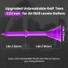 GKandi Golf Tees Plastic Tee 3 1/4 Inch 20 40 Pack Unbreakable Tee, Durable Stable Golf Tee Colors Available for Golfer Practice (Purple, 20 Pcs) view 2