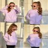 Rolanko Girls Zip Up Sun Hoodie with Thumb Holes, UV Protection Clothing for Kids Lightweight Athletic Jacket(Purple,8-9 Y) view 2