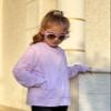 Rolanko Girls Zip Up Sun Hoodie with Thumb Holes, UV Protection Clothing for Kids Lightweight Athletic Jacket(Purple,8-9 Y) view 3