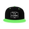 Hold On Let Me Overthink This Snap Back Hat Kids Fashion Hip Hop Adjustable Flat Bill Hat Green view 2
