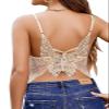 Avidlove Womens Camisole Lace Spaghetti Strap Tank Top Tube Slim Basic Cami Tops Beige view 1