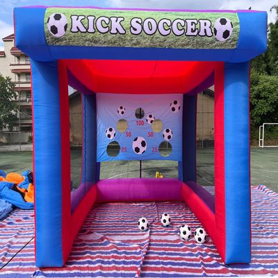 Portable Inflatable Soccer Goal Soccer Kick Shooting Game Inflatable Football/Soccer Gate Target with Blower Soccer for Parties/Backyard/School/Team Events