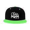 Cheer Mom Snap Back Hat Boys Girls Fashion Hip Hop Adjustable Flat Bill Hat Green view 2