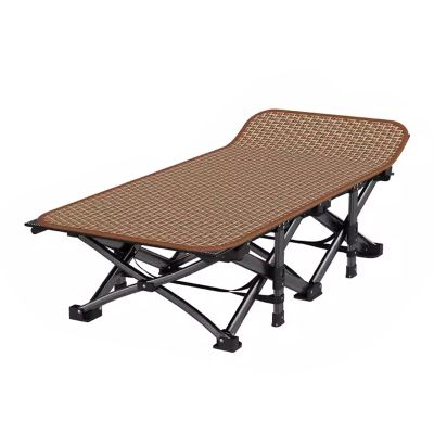Foldable Bed with Mattress Queen with 4D Headrest Folding Camping Cot Folding Cot Camping Cot for Adults Portable Folding Outdoor Cot(Brown)