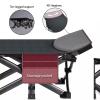Foldable Bed with Mattress Queen with 4D Headrest Folding Camping Cot Folding Cot Camping Cot for Adults Portable Folding Outdoor Cot(Brown) view 3