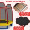 GYMAX Trampoline for Kids, 7FT Toddler Trampoline with Safety Enclosure Net & Seamless Spring Pad, Heavy Duty Small Indoor/Outdoor Rebounder for Boys, Girls Age 3+ view 3