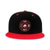 Distressed Firefighter Snap Back Hat Boys Girls Fashion Hip Hop Adjustable Flat Bill Hat Red view 2