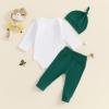 3Pcs Infant Baby Boy Football Outfit Sundays are for the Birds Eagles Romper Bodysuit Pants + Hat Newborn Clothes (Green, 12-18 Months) view 4