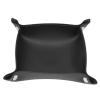 F&Y Leather Tray Fashionable Design Artificial Leather Enduring Wide Application Mens Valet Tray for Jewelry Watch Key Phone (Black) view 1