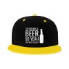 I'm Holding A Beer So Yeah I'm Pretty Busy Snapback Hat Child Fashion Hip Hop Adjustable Flat Bill Hat Yellow view 2