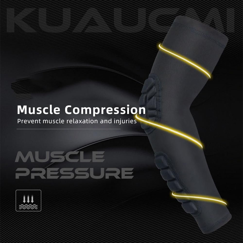 ACAGALA Padded Elbow Forearm Sleeves Compression Arm Protective Sleeve Basketball Shooting Protective Pad