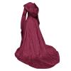 Women's Gothic Dress with Hood Medieval Corset Renaissance Dress Victorian Halloween Costume Cosplay Party Gown Dresses Red view 2
