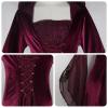 Women's Gothic Dress with Hood Medieval Corset Renaissance Dress Victorian Halloween Costume Cosplay Party Gown Dresses Red view 4