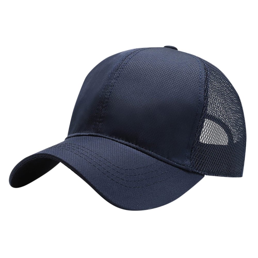 NineFit Basics Breathable Mesh Baseball Dad Hat Women Men Blank Washed Low Profile Running Cap Hat (B, One Size)