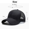 NineFit Basics Breathable Mesh Baseball Dad Hat Women Men Blank Washed Low Profile Running Cap Hat (B, One Size) view 3