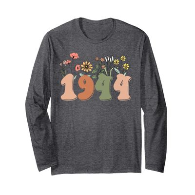 80 Years Old Vintage 1944 80th Birthday Tee Wildflower Women Long Sleeve T-Shirt