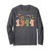 80 Years Old Vintage 1944 80th Birthday Tee Wildflower Women Long Sleeve T-Shirt view 1
