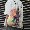 USONEPT Drawstring Backpack Waterproof Sports String Bag Adjustable Lightweight Gym Dance Sackpack for Women Men Boys Girls view 4