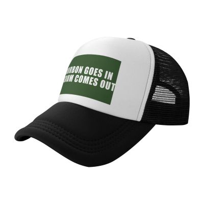 Bourbon Goes in Wisdom Comes Out Trucker Hats Sunshade and Sand Proof Durable Made of Polyester