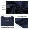 Konrunppy Boys Compression Shirts Short Sleeve Youth Kids Football Basketball Undershirt Qucik Dry Athletic Workout T-Shirt (Navy,Large) view 4