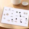 DEARMAMY Jewelry Box Inserts, 8pcs Foam Jewelry Inserts Ring Earring Display Tray Sponge Pad Velvet Holder Inserts for Jewelry Display Retail Showcase Box -Black White view 4