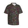 JIPOFD Programmer Programming Code Men's Hawaiian Shirt Short Sleeves Button Down Summer Beach Casual Shirts Black, 3X-Large view 2
