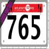 RACE NUMBERS 4.5"x8" official competitor custom tyvek bib numbers - set of 100, any series between 1 and 10,000 - add your free color logo or graphic! - tyvek tear proof and water proof view 1