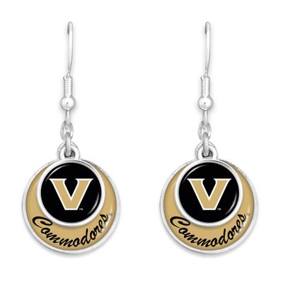 From the Heart Vanderbilt Commodores Stacked Disk Earrings Jewelry Gift Licensed, Silver
