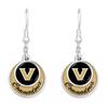 From the Heart Vanderbilt Commodores Stacked Disk Earrings Jewelry Gift Licensed, Silver view 1