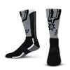 For Bare Feet NBA SAN ANTONIO SPURS Logo Zoom Mesh Secondary Color Crew Sock Youth view 1