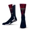 For Bare Feet NBA NEW ORLEANS PELICANS Splatter Logo Crew Sock Size Large view 1