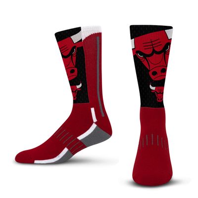 For Bare Feet NBA CHICAGO BULLS Logo Zoom Mesh Secondary Color Crew Sock Youth
