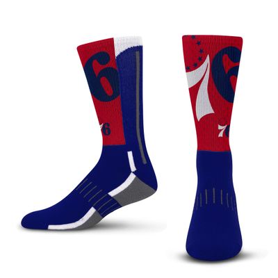 For Bare Feet NBA PHILADELPHIA 76ERS Logo Zoom Mesh Secondary Color Crew Sock Youth
