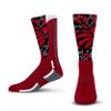 For Bare Feet NBA TORONTO RAPTORS Digi Mashup Crew Sock Youth view 1