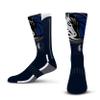 For Bare Feet NBA DALLAS MAVERICKS Logo Zoom Mesh Primary Crew Sock Size Large view 1