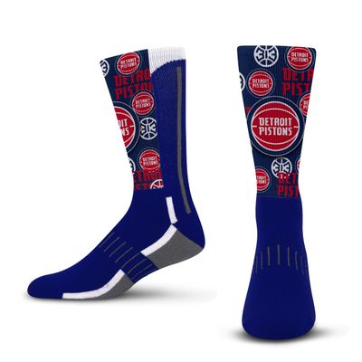 For Bare Feet NBA DETROIT PISTONS Montage Crew Sock Size Large