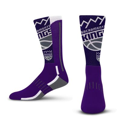 For Bare Feet NBA SACRAMENTO KINGS Logo Zoom Mesh Secondary Color Crew Sock Youth