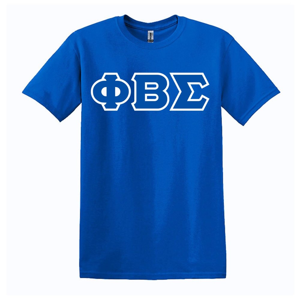 Phi Beta Sigma Twill Letter Shirt Royal Blue - 3X