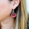 From the Heart North Carolina State Wolfpack Stacked Disk Earrings Jewelry Gift Licensed NC State NCSU, Silver view 2