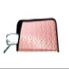 Calabria Luv Ya' Shiny Pink Heart Pattern Soft Slip-in Eyeglass Case Slim Eyewear Pouch Sunglasses Holder Protective Glasses view 3