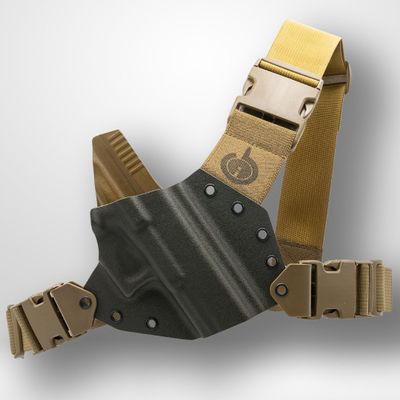 Kenai Chest Holster for a Glock - MAS Grey/Coyote (Model - 18, Left)