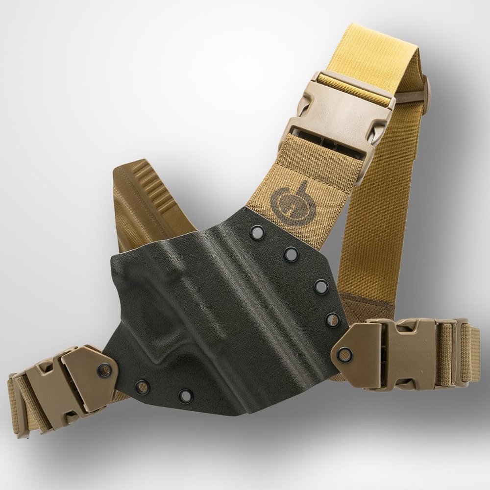 Kenai Chest Holster for a Glock - MAS Grey/Coyote (Model - 18, Left)