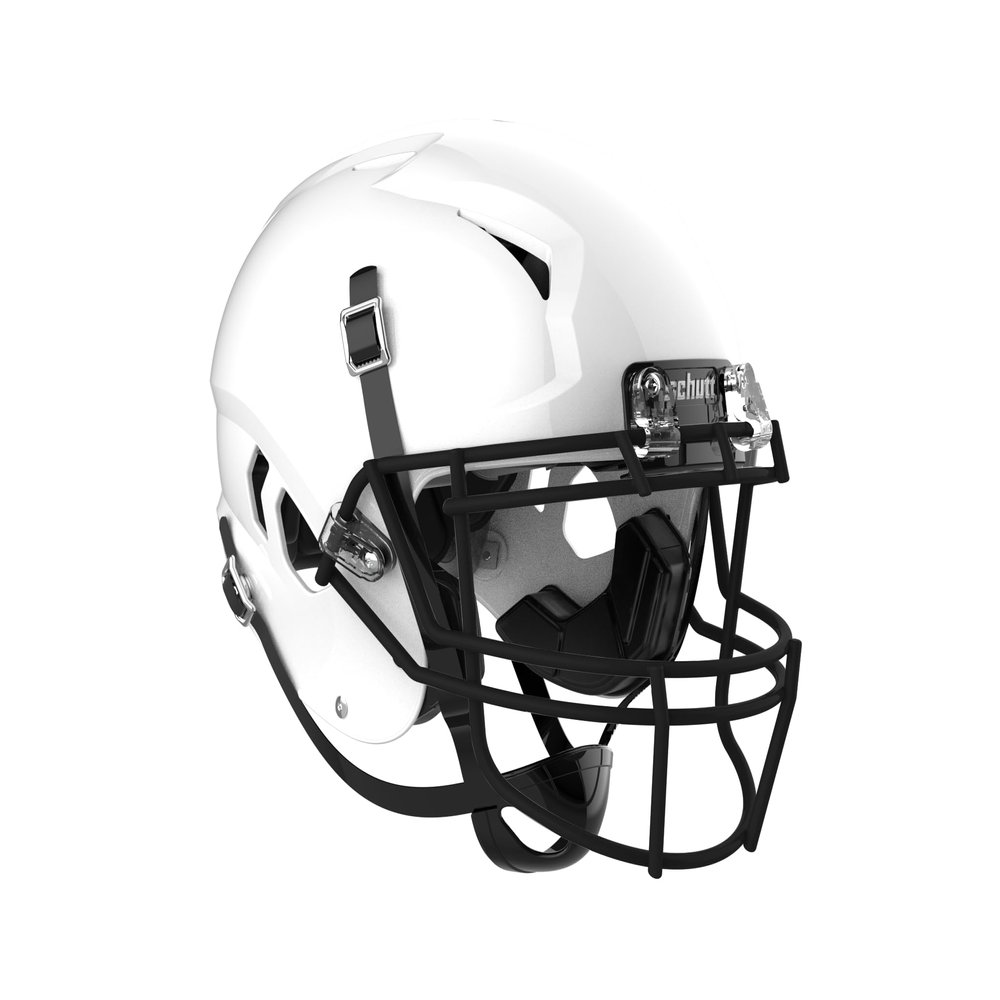 League Outfitters Schutt Youth Vengeance A11 Football Helmet with Black V-ROPO-YF Facemask (White, Medium)